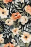 Placeholder: fabric repeating pattern floral watercolor, high contrast, flowers