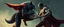 Placeholder: werewolf vs vampire cyberpunk action scene, acrobatic dodge, cape, all seen drown on isometric grid, wolf giving him the biggest stomach punch, power lift grab, claw fists