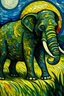 Placeholder: Um elefante risonho do Van Gogh