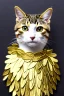 Placeholder: Adult cat is dressed like Julius Caesar, laurel wreath, perfect iris, model style, hyper realistic, extremely accurate, delicate, extremely detailed, wide-angle, open aperture, superfine pencil