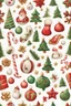 Placeholder: closeup of just 20 nails painted with simple Christmas motifs so you can paint on one nail. It should not have very small details. photographic and realistic image. that the image does not contain shine and the drawings are well defined so that they can be copied and painted on a nail