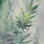 Placeholder: generate a smokey weed wallpaper with asymetrical random weed pattern bplacement, watercolour sketch