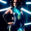 Placeholder: Ultra detailed fullbody Portrait in oil on canvas of beautiful booty busty female from Tron legacy,tron legacy light cycle,wearing skintight latex suit,extremely detailed digital painting, extremely detailed face,crystal clear Big eyes, mystical colors ,perfectly centered image, perfect composition, rim light, beautiful lighting,masterpiece,8k, stunning scene, raytracing, anatomically correct, in the style of Ohrai Noriyoshi and Evan lee and robert and howard and Ken Kelley and Simon Bisley