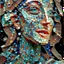 Placeholder: 3d-mosaic-quilling of a beautiful lady, collage-art, puzzle-art, rococo, kinetic art, kinetic sculpture, kinetic pointillism, wool Modifiers: award winning crisp quality SALVADOR DALI Jean Baptiste Monge Yossi Kotler cartin welz stein @pimpam