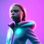 Placeholder: Greta Thunberg of a crystalised queen, atmospheric, realistic, unreal engine, cinematic lighting, octane render, transoarent, pink turquoise light