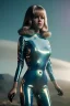 Placeholder: Ultra Realistic retro sci-fi portrait image from 1960, spaceship, sweet young Jane Fonda, tight latex suit, weapon, fighting stance, soft color, highly detailed, unreal engine 5, ray tracing, RTX, lumen lighting, ultra detail, volumetric lighting, 3d, finely drawn, high definition, high resolution.