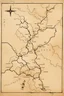 Placeholder: a scan of an ancient Cree Anishinaabe road map, black and white printed map that has been been stained and weathered, text is in Cree Syllabic