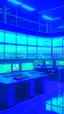 Placeholder: Realistic technology art style of a control centre of the FAA tower with many monitors screens computers and mini lights