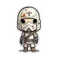 Placeholder: sticker, Star Wars, chibi, dull colors, minimalism, few details, no background, white frame,