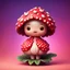 Placeholder: Create little Rafflesia style cute figurine and gradient background
