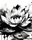 Placeholder: Watercolor black and white lotus