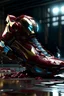 Placeholder: Photoreal luxury gorgeous Iron Man Nike shoes by Yamamoto, Kenzo, futuristic, ink splash, 8k, high detail, smooth render, unreal engine 5, cinema 4d, HDR, dust effect, vivid colors