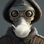 Placeholder: plague doctor, horror, hyperrealism, masterpiece, expert, 8K, dramatic lighting, sharp focus, dark, black, steampunk