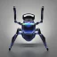 Placeholder: spider robot gadget, silver and blue