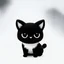 Placeholder: black and white illustration of a cat for a plushy. the cat needs to have realistic shades. icon for rdr2 game. three gradients, black white and gray