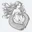 Placeholder: mermaid, cartoon, real style, realistic, minimalistic, minimal black line art, line art, crisp line art, unique coloring sheet, outlined, outline, crisp, crisp line edges, crisp clear lines, line art, clean line art, unique, 8k, amazing, masterpiece, no colors, no dark color, no black color, avoid thick black, minimalistic line edges, white back ground color,