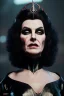 Placeholder: portrait of teresa orlowski as evil queen in black leather gown, leather, angry, stern look, volumetric lighting, particales,highly detailed,cinematic, deep colours,8