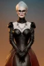 Placeholder: Carmen Dell`orifice as evil queen in black leather, leather, busty, cleavage, angry, stern look. character design by cory loftis, fenghua zhong, ryohei hase, ismail inceoglu and ruan jia. unreal engine 5, artistic lighting, highly detailed, photorealistic, fantasy