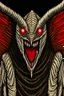 Placeholder: Moth / shark hybrid demon in the style of Berserk manga