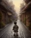 Placeholder: little boy samurai. shadows, Brent Weeks, Night Angel, cobblestone street alley, highly detailed, hyper-detailed, beautifully color-coded, insane details, intricate details, beautifully color graded, Cinematic, Color Grading, Editorial Photography, Depth of Field, DOF, Tilt Blur, White Balance, 32k, Super-Resolution, Megapixel, ProPhoto RGB, VR, Halfrear Lighting, Backlight, non photorealistic rendering