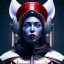 Placeholder: Us woman, rounded face, blood, star, black, red, blue, silver, samurai helmet, decorative color feathers, retro, bamboo, leather, soft color, highly detailed, art stations, concept art, smooth, unreal engine 5, god rays, ray tracing, RTX, lumen lighting, ultra detail, volumetric lighting, 3d, finely drawn, high definition, high resolution.