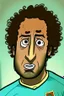 Placeholder: Mido Egyptian footballer ,cartoon 2d