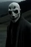 Placeholder: Make a horror image to a movie with the tital aux difference. The image most have a guy with a white mask and a putty ind a dark valley. the name of the movie. And it has to be more dark