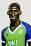 Placeholder: Nicolas Jackson Senegalese footballer ,cartoon 2d