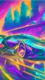 Placeholder: futuristic supercar, hand draw urbansketch art style inspired by Marta Vilarinho de Freitas, flat, vector illustration, urban sketch cyberpunk 2099 blade runner 2049 neon neo-impressionism expressionist style oil painting, smooth post-impressionist impasto acrylic painting, thick layers of colourful textured paint futuristic futurism noir