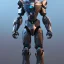 Placeholder: Mecha with metal spider legs his hands are machine guns. Driver is animal