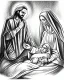 Placeholder: Mary Joseph jesus pencil sketch nativity