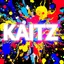 Placeholder: A vibrant and colorful artistic representation of an 4D logo. The logo is only a word: KATZ in a captivating and unique style. The bright, bold white letters are illuminated with vivid white. The Katz logo is the central focus. Surrounding the KATZ are abstract patterns and shapes in a myriad of colors, including all colors, especially blues, reds and yellows. Some of these patterns resemble fluid or paint splatters, while others have a more structured, almost psychedelic appearance. The overall