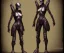 Placeholder: alien warrior female full body