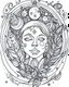 Placeholder: outline art for stoners coloring pages with A very simple and minimal design featuringA trippy cosmic journey through space, with planets and stars morphing into cannabis leaves, white background, sketch style, fully body, only use outline, mandala style, clean line art, white background, no shadows and clear and well outlined