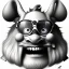 Placeholder: A giddy gnu. Sketch