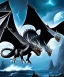 Placeholder: A black dragon of great magnitude, fantasy, realistic,