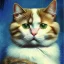 Placeholder: Portrait of a cat by Van Gogh