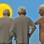 Placeholder: Old men flashing the moon