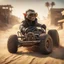 Placeholder: airbrush with pen outline, cool mad max pimp gremlin entering dune buggy against a wall wearing driver gloves, wearing flip down sun glasses, in the style of a fallout 4,bokeh like f/0.8, tilt-shift lens 8k, high detail, smooth render, down-light, unreal engine, prize winning