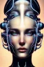 Placeholder: cyberpunk, head, women, portrai, open mouth, perfect skin, tron, cyborg , perfekt, real, dream, hr giger