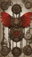 Placeholder: metal steampunk red moth wings