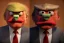 Placeholder: Angry muppet trump in a suit with a spray tan, Notongue