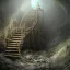 Placeholder: abondoned mine shaft with long metal staircase into murky brackish water, cavernous mine shaft, flooded, 8k resolution, 3D octane render, intricate, sharp, crisp, ultraHD, digital art, detailed matte, volumetric lighting George Grie, Anne Dittman, Anne Stokes, Lisa Parker, Selina French, brian froud, howard lyon,