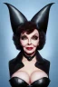 Placeholder: Joan Collins as evil queen in black leather, leather, busty, cleavage, angry, stern look. character design by cory loftis, fenghua zhong, ryohei hase, ismail inceoglu and ruan jia. unreal engine 5, artistic lighting, highly detailed, photorealistic, fantasy