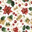 Placeholder: Christmas minimal background, with scattered bells, wreaths, ribbons, presents and ornaments, gold, red and green tones, white background