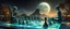 Placeholder: alien yoga monk chess masters playing serious glowing chess on hex map in lounge on beautiful lush planet with huge pieces