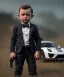 Placeholder: James bond toddler, full body, gun, car, dramatic lighting, hyper realistic