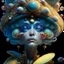 Placeholder: Beautiful rococo mushroom fairy, detailed eyes, realistic features, hq, fungi, celestial, moon, galaxy, stars, by Salvador Dalí, giger, Hieronymus Bosch, victo ngai, fungi, celestial, Ryan Hewett Modifiers: digital painting fantasy studio lighting 8k very attractive beautiful close up hyperrealistic 4K 3D crisp quality cinematic postprocessing Michelangelo Van Gogh Alphonse Mucha Iridescent black ink