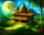 Placeholder: mystical house on a hot tropical island, fantasy art,