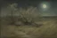 Placeholder: night, mistery and enigmatic, dry weeds, new age influence, disturbing and horror, rocks, epic, hans am ende, anna boch, juliette wytsman, and jenny montigny impressionism paintings